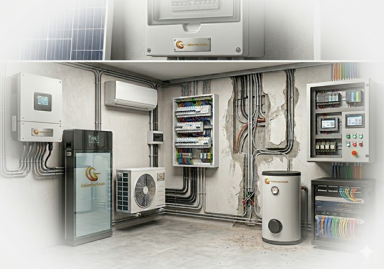 Deskundige installateur van Galientechniek werkt aan een duurzame installatie.