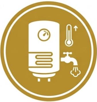 Elektrische boiler voor een gasloze warmwatervoorziening.